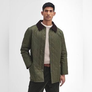 Barbour Men’s Heritage Liddesdale Quilted Jacket, Olive Green, Medium